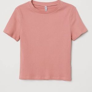 topshop short fitted top with short sleeves